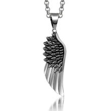 Ange ailes collier pendentif titane acier bijoux de mode